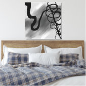 Auf dem Grid: Abstrakt Schwarz und Grau Leinwanddruck (Insitu (Schlafzimmer))