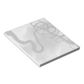 Auf dem Grid: Abstrakt Schwarz und Grau Notizblock (angewinkelt)