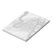 Auf dem Grid: Abstrakt Schwarz und Grau Notizblock (Rotiert)