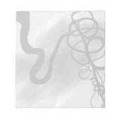 Auf dem Grid: Abstrakt Schwarz und Grau Notizblock (Vorderseite)