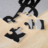 Auf dem Grid: Abstrakt Schwarz und Grau Puzzle (Seite)