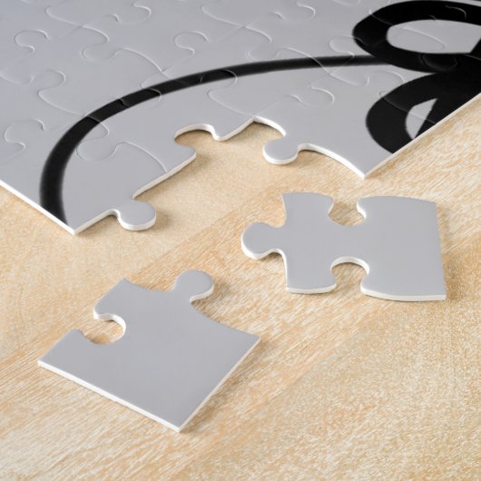 Auf dem Grid: Abstrakt Schwarz und Grau Puzzle (Seite)