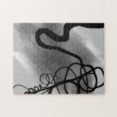 Auf dem Grid: Abstrakt Schwarz und Grau Puzzle (Horizontal)