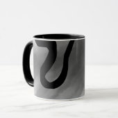 Auf dem Grid: Abstrakt Schwarz und Grau Tasse (Vorderseite Links)