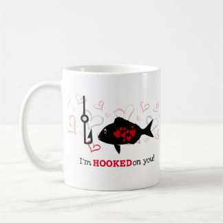 Auf dem Herz und Fisch Valentinstag Kaffeetasse