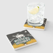 Auf dem Highway-Untersetzer suchen Steinuntersetzer (Seitenansicht)