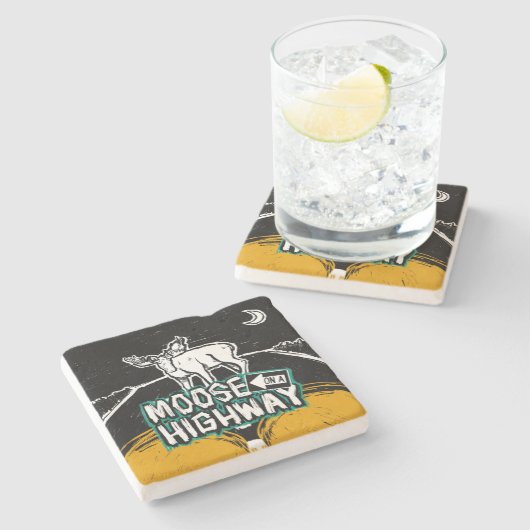 Auf dem Highway-Untersetzer suchen Steinuntersetzer (Seitenansicht)