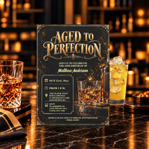 Auf dem Höhepunkt gereifter Whisky zum 40. Geburts Einladung