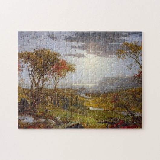 Auf dem Hudson 1860 (Öl auf Leinwand) Puzzle (Horizontal)
