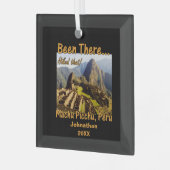 Auf dem Inka-Trail - Machu Picchu Ornament Aus Glas (Vorderseite links)
