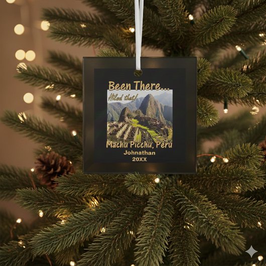 Auf dem Inka-Trail - Machu Picchu Ornament Aus Glas