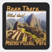 Auf dem Inka-Trail - Machu Picchu Quadratischer Aufkleber (Vorderseite)