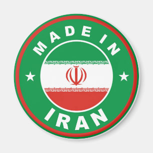 auf dem iran-Länderetikett in runder Briefmarke Magnet