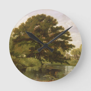 Auf dem Isis Waterperry, Oxfordshire, 1806 (Öl an Runde Wanduhr