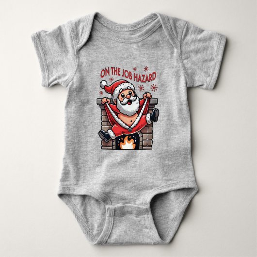 Auf dem Job Hazard Santa on Fire Baby Strampler (Vorderseite)