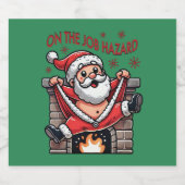 Auf dem Job Hazard Santa on Fire Bierflaschenetikett (Einzelnes Label)