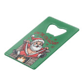 Auf dem Job Hazard Santa on Fire Geldbeutel Flaschenöffner (Rückseite Schrägansicht)