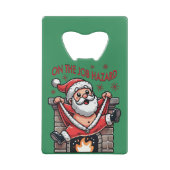 Auf dem Job Hazard Santa on Fire Geldbeutel Flaschenöffner (Rückseite)