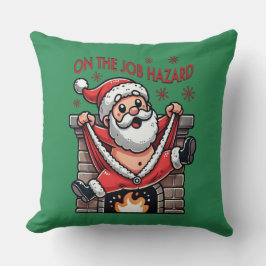 Auf dem Job Hazard Santa on Fire Kissen