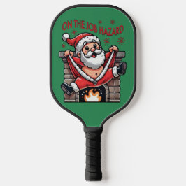 Auf dem Job Hazard Santa on Fire Pickleball Schläger