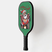 Auf dem Job Hazard Santa on Fire Pickleball Schläger (Links)