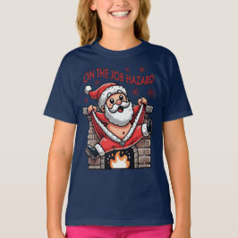 Auf dem Job Hazard Santa on Fire T-Shirt
