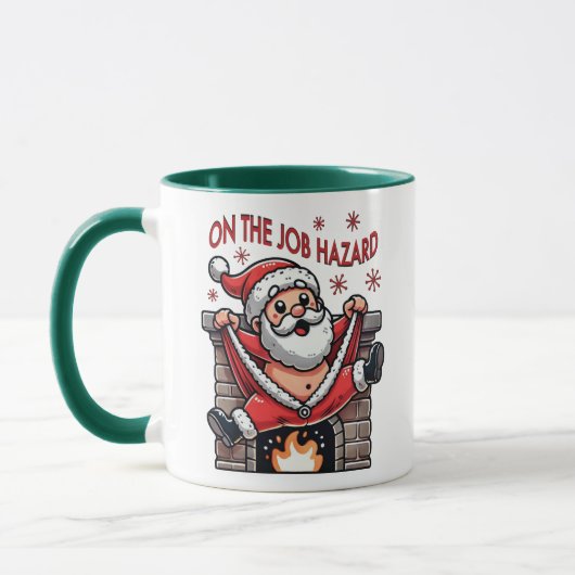 Auf dem Job Hazard Santa on Fire Tasse (Links)