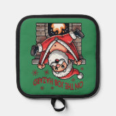Auf dem Job Hazard Santa on Fire Topflappen (Vorderseite)
