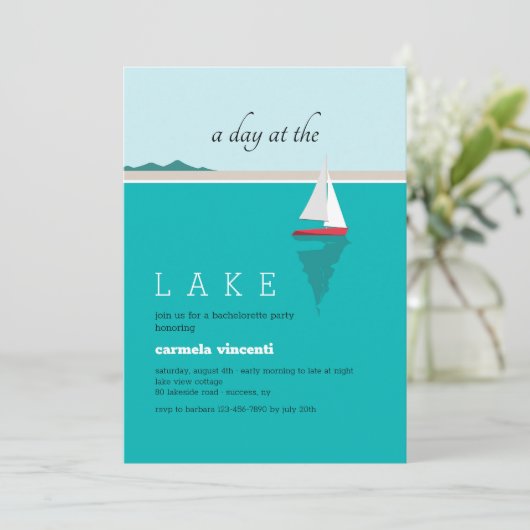 Auf dem Junggeselinnen-Abschied laden Einladung (Stehend Vorderseite)