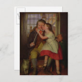 Auf dem Knie des Großvaters Postkarte (Vorne/Hinten)