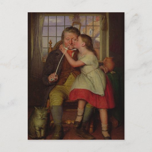 Auf dem Knie des Großvaters Postkarte (Vorderseite)