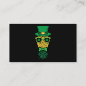 Auf dem Kopf Ananas Leprechaun St Patricks Day Visitenkarte (Rückseite)