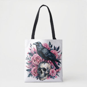 Auf dem Kopf mit rosa Rosen Tasche