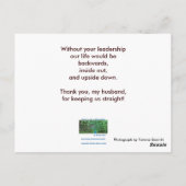 Auf dem Kopf Postkarte (Rückseite)