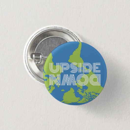 Auf-dem-Kopf stehende Welt-Taste Button (Vorne & Hinten)
