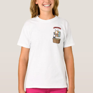 Auf dem Kopf stehender Corgi-Empfangsmitarbeiter K T-Shirt