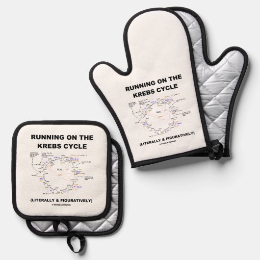 Auf dem Krebs Cycle Biochemistry Geek Spaß laufen Ofenhandschuh & Topflappen-Set (Vorderseite/Rückseite)
