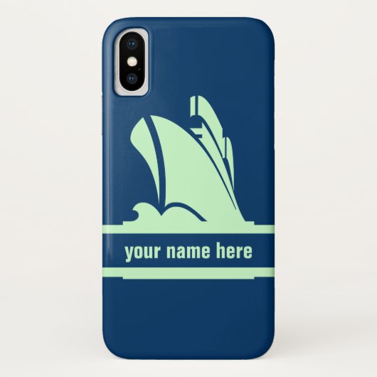 Auf dem Kurs-Grün personalisiert Case-Mate iPhone Hülle (Rückseite)