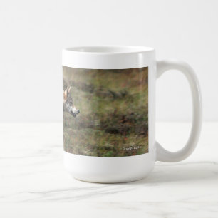 "Auf dem Lauf" wilde Wolf-Tasse Kaffeetasse