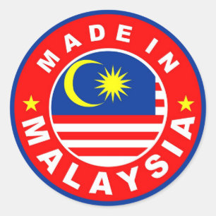 auf dem malaysischen Etikett Runder Aufkleber
