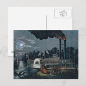 Auf dem Mississippi zusammenarbeiten Postkarte (Vorne/Hinten)