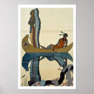 Auf dem Missouri, 1922 (pochoir print) Poster