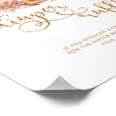 Auf dem Mond boho goldene Flora Windelpreis Poster (Ecke)