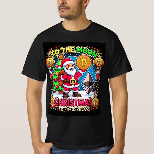 Auf dem Mond dieser Weihnachts-Krypto-T - Shirt (Vorderseite)