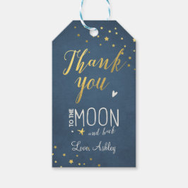 Auf dem Mond Geschenketiketten danke Ihnen Baby Du Geschenkanhänger