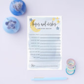 Auf dem Mond hofft Blue Baby und wünscht Papierkar Flyer (Einzeln)