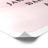 Auf dem Mond, Pink Baby Dusche Begrüßungszeichen Poster (Ecke)