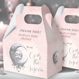 Auf dem Mond Pink Girl Dusche Gefallen Box Geschenkschachtel