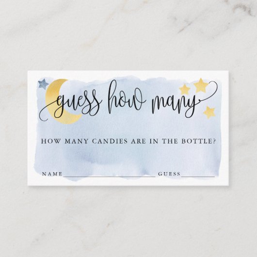 Auf dem Mond schätzt Blau, wie viele Spielkarten e Begleitkarte (Vorderseite)