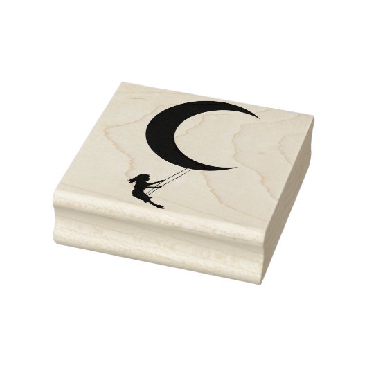 Auf dem Mond schwingen Gummistempel (Stempel)
